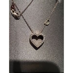 DAMIANI 18K ROSE GOLD, DIAMOND 0.25CT. TW. HEART PENDANT NECKLACE